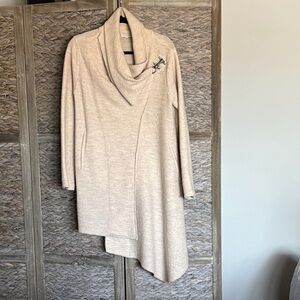 Garnet Hill Tan Asymmetrical Cape